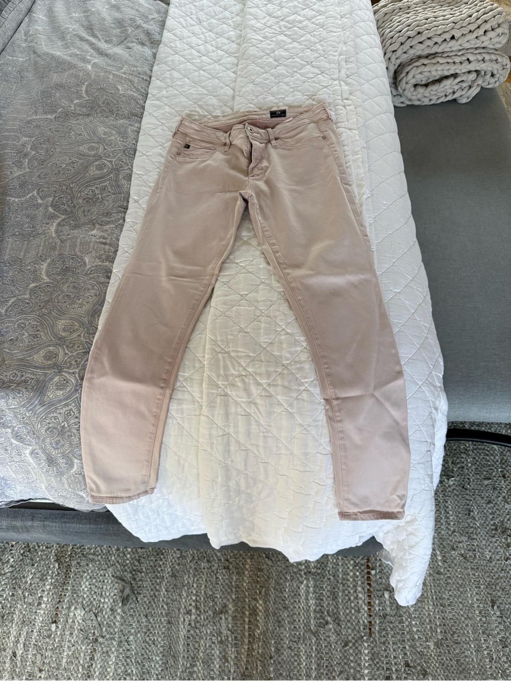 Light Blush AG Skinny Jeans